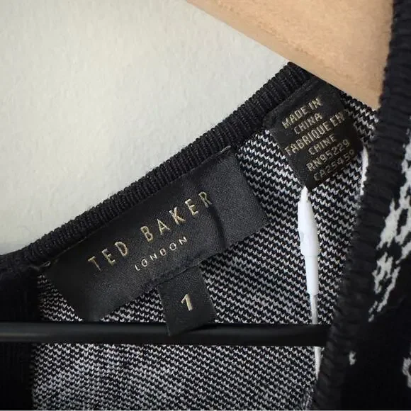 Ted Baker Naomyy Floral Jacquard Dress Mini A-Line Sleeveless round neck zip up - Picture 11 of 13